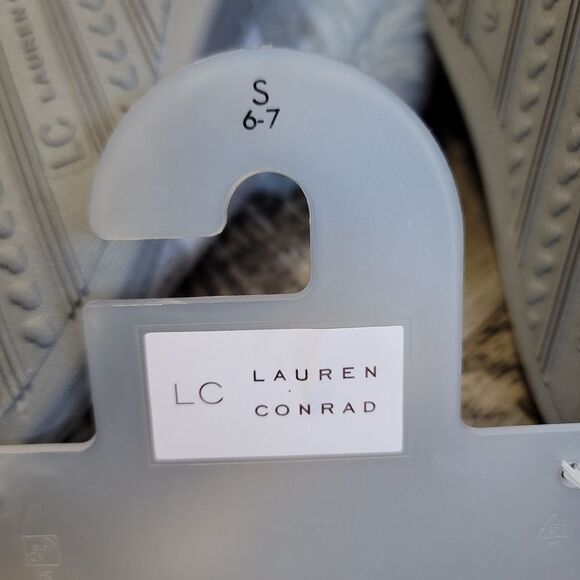 New Lauren Conrad Cozy Plaid Faux Fur Clog Slippers Size Small 6-7 - Picture 5 of 5